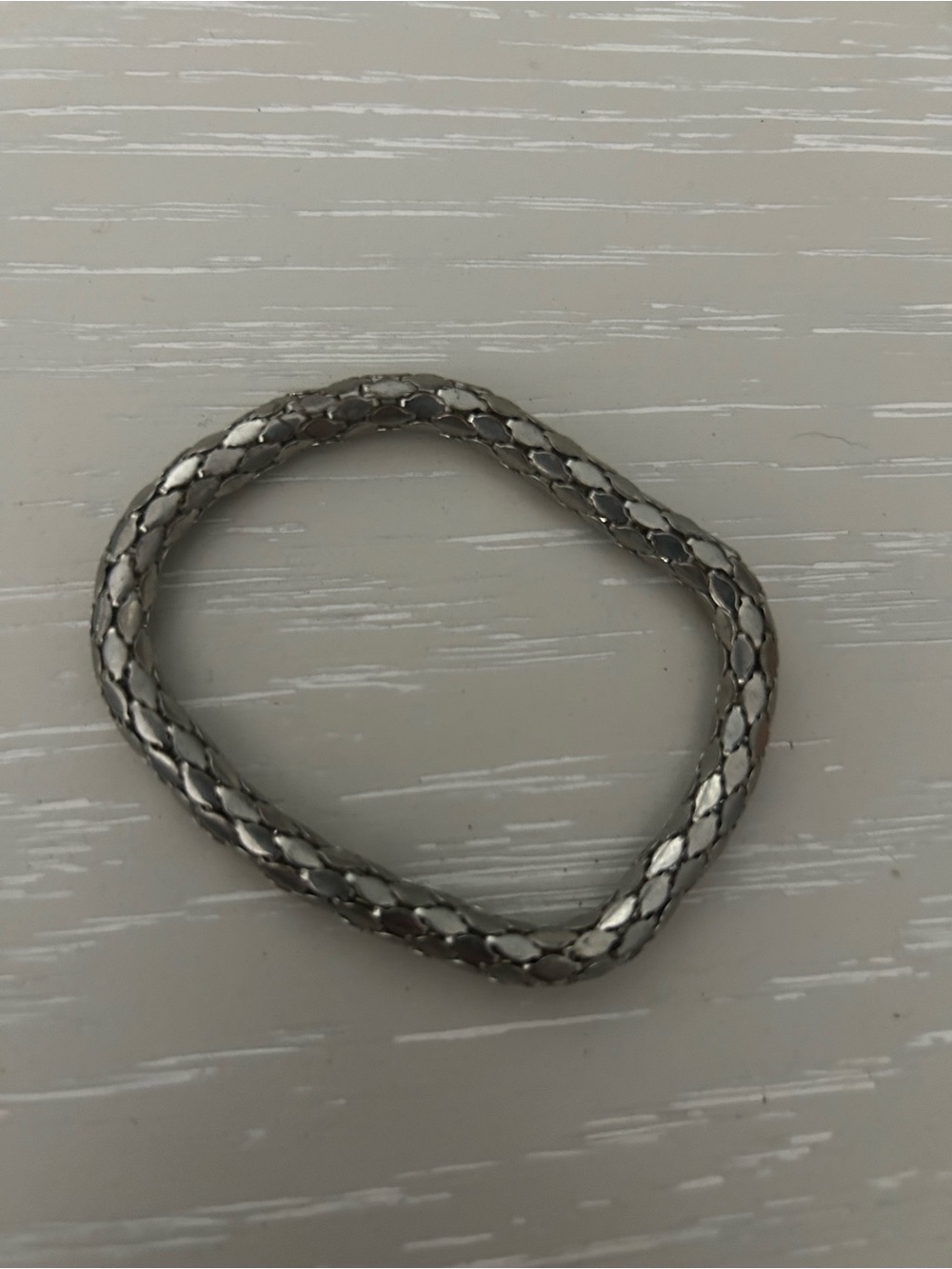 Sterling Silver Braided Stretch Bracelet - Silver Tone